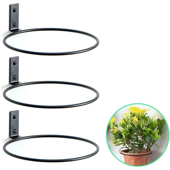 8 Inch Hanging Plant Stand Heavy Duty Metal 3 Pack Hanging Plant Holder, Flower Plant Pot Support Holder Ring Fit for Outdoor/Indoor Home Decoration