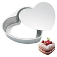 thumbnail image 1 of 8 Inch Heart Shaped Cake Pan, Aluminium Heart Cake Tin,Non-Stick Springform Baking Pan Mould for Making Cakes, 1 of 7