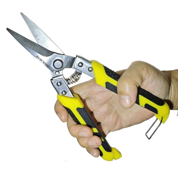8-Inch Heavy Duty Aviation Tin Snips with Stainless Steel Blades & Non-Slip Comfort Grips - Professional-Grade Metal Cutter for Cutting Branches,Wires,Cardboard, Cable,Iron-Straight Shears for DIY