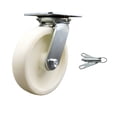 thumbnail image 1 of 8 Inch Heavy Duty Nylon Caster with Ball Bearing and Swivel Lock Service Caster, 1 of 2