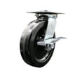 thumbnail image 1 of 8 Inch Heavy Duty Phenolic Caster with Ball Bearing and Brake Service Caster, 1 of 2