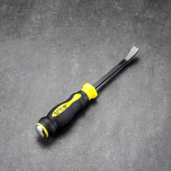 8 Inch Heavy Duty Pry Bar with Thicker Hammer Strike Cap and Angled Tip Strike Cap Handle for Automotive Repair Demolition Nail Pulling