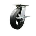 thumbnail image 1 of 8 Inch Heavy Duty Rubber on Steel Caster with Ball Bearing and Brake SCC, 1 of 2