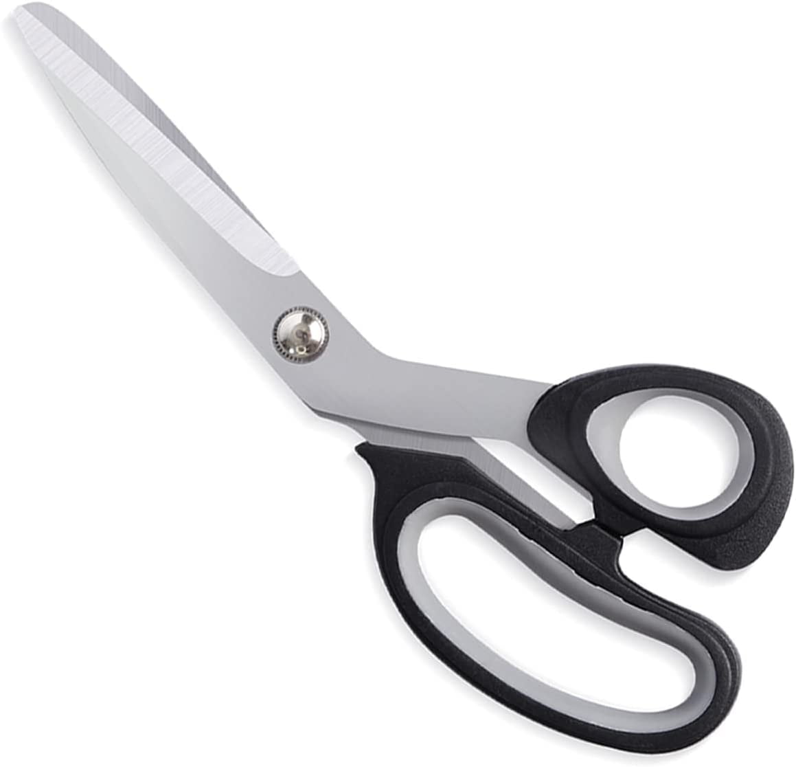 8 Inch Heavy Duty Scissors for Office, Langmingde All Purpose Stainless Steel Sewing Scissors with Comfort Grip for Fabric Cutting Cardboard Leather Carpet, Black