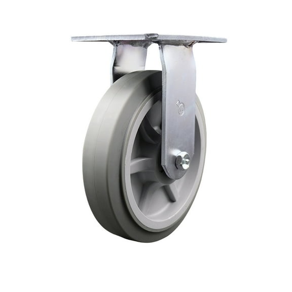 8 Inch Heavy Duty Thermoplastic Rubber Rigid Caster with Roller Bearing SCC