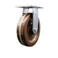 thumbnail image 1 of 8 Inch Heavy Duty Top Plate High Temp Phenolic Rigid Caster with Roller Bearing, 1 of 2