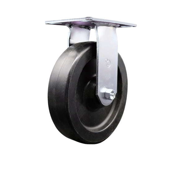 8 Inch Heavy Duty Top Plate Polyolefin Rigid Caster with Ball Bearing SCC