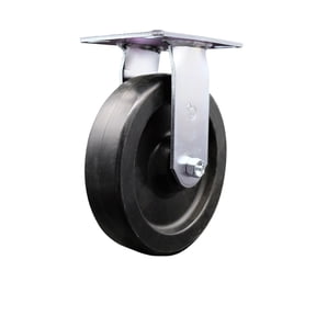 8 Inch Heavy Duty Top Plate Polyolefin Rigid Caster with Roller Bearing SCC