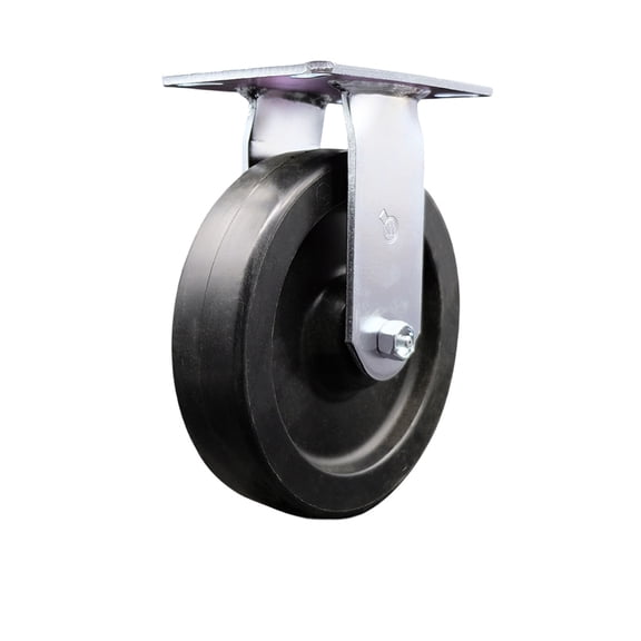8 Inch Heavy Duty Top Plate Polyolefin Rigid Caster with Roller Bearing SCC