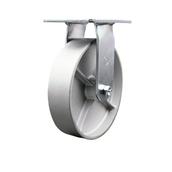 8 Inch Heavy Duty Top Plate Semi Steel Rigid Caster with Ball Bearing SCC