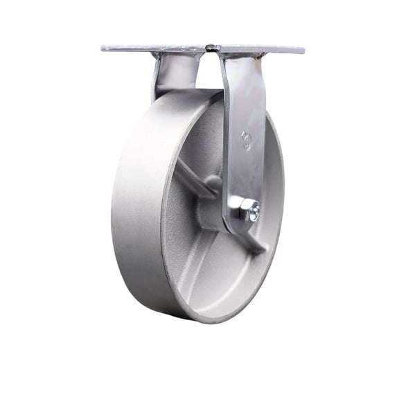 8 Inch Heavy Duty Top Plate Semi Steel Rigid Caster with Roller Bearing SCC