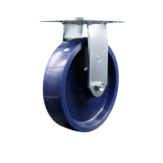8 Inch Heavy Duty Top Plate Solid Poly Rigid Caster with Ball Bearing SCC