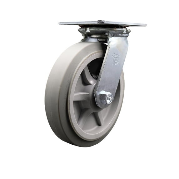 8 Inch Heavy Duty Top Plate Thermoplastic Swivel Caster with Roller Bearing SCC