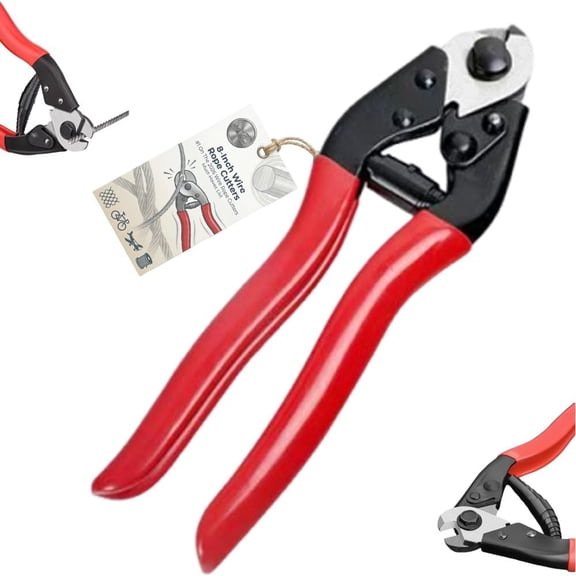 8-Inch Heavy Duty Wire Rope Cutters Ratcheting Cable Cutter for Steel, Stainless Steel Chain, and Bike Cable, Ideal for Fence, Truck Driver, Decking, and Railing Applications (1pc)M