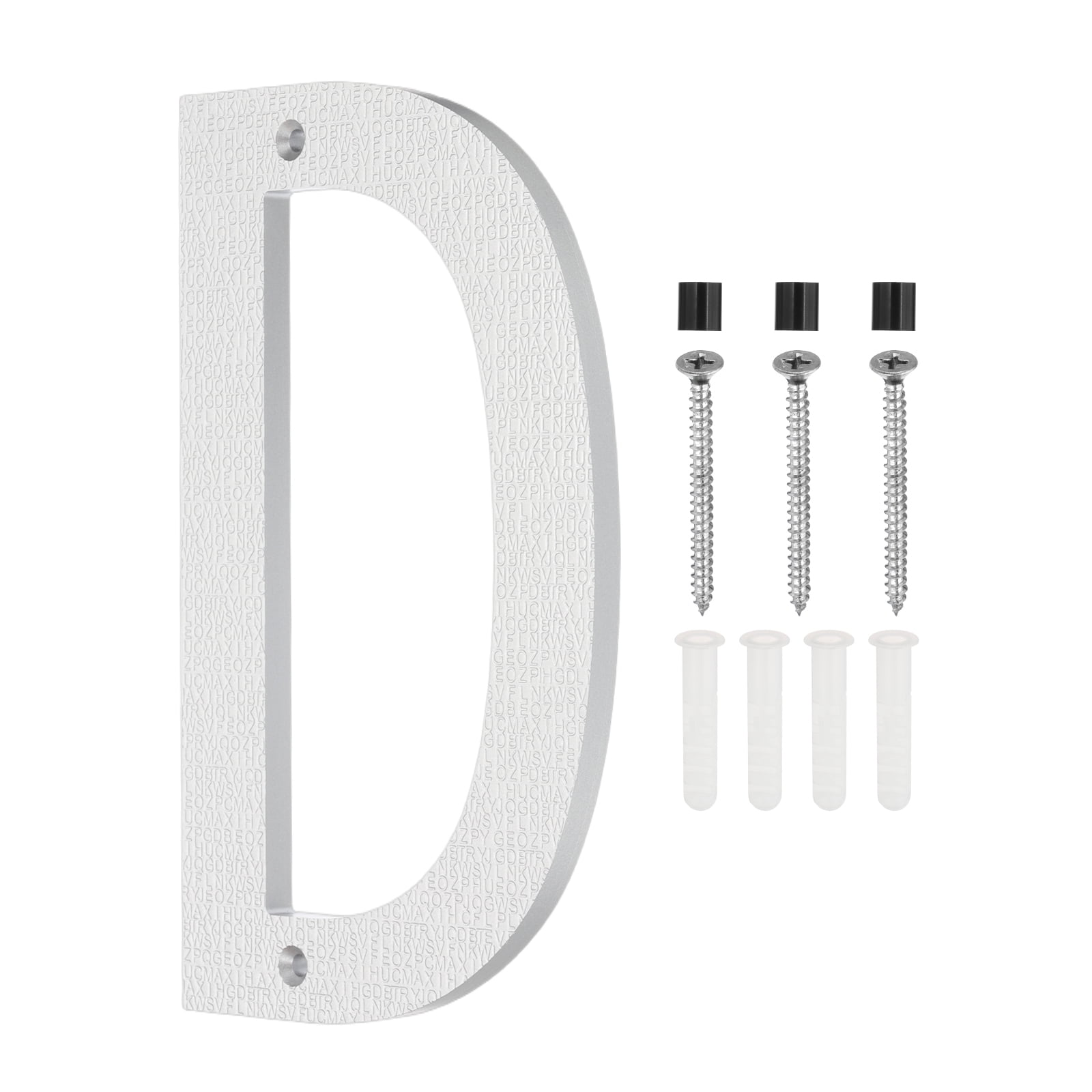 PATIKIL 8-Inch Floating Modern House Numbers - Silver Address Sign With Screws For Outdoor Door Or Wall