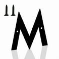 thumbnail image 1 of 8 Inch House Numbers Letters, Black House Address Letters, Outdoor Mailbox Numbers, Modern Metal Address Number Letter for Homes, Apartments, Farms, Outside (M), 1 of 5