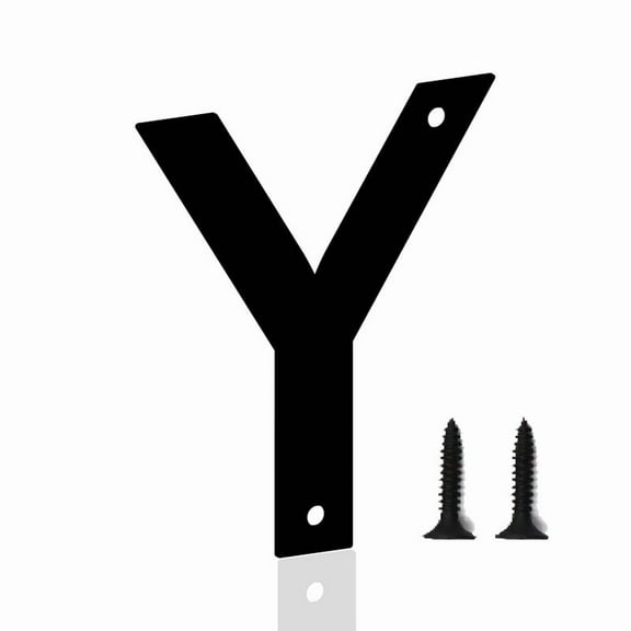 8 Inch House Numbers Letters, Black House Address Letters, Outdoor Mailbox Numbers, Modern Metal Address Number Letter for Homes, Apartments, Farms, Outside (Y)