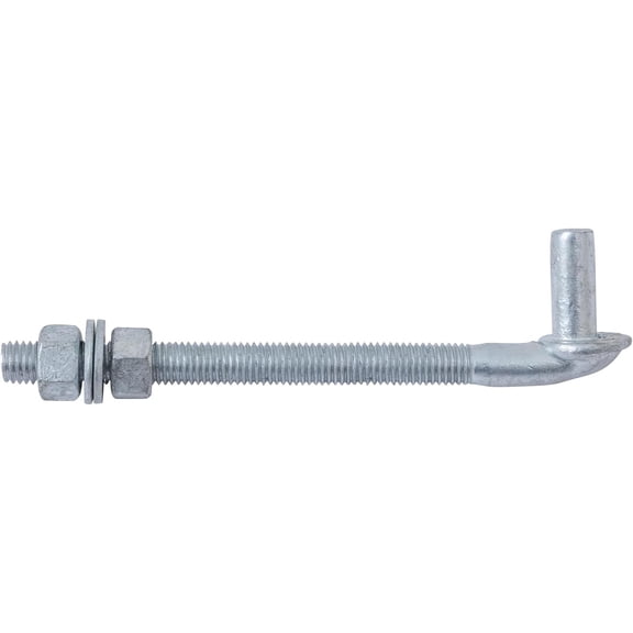 8 Inch J Bolt Gate Hinge, Heavy Duty 5/8" Hinge Bolt, 1-Pack