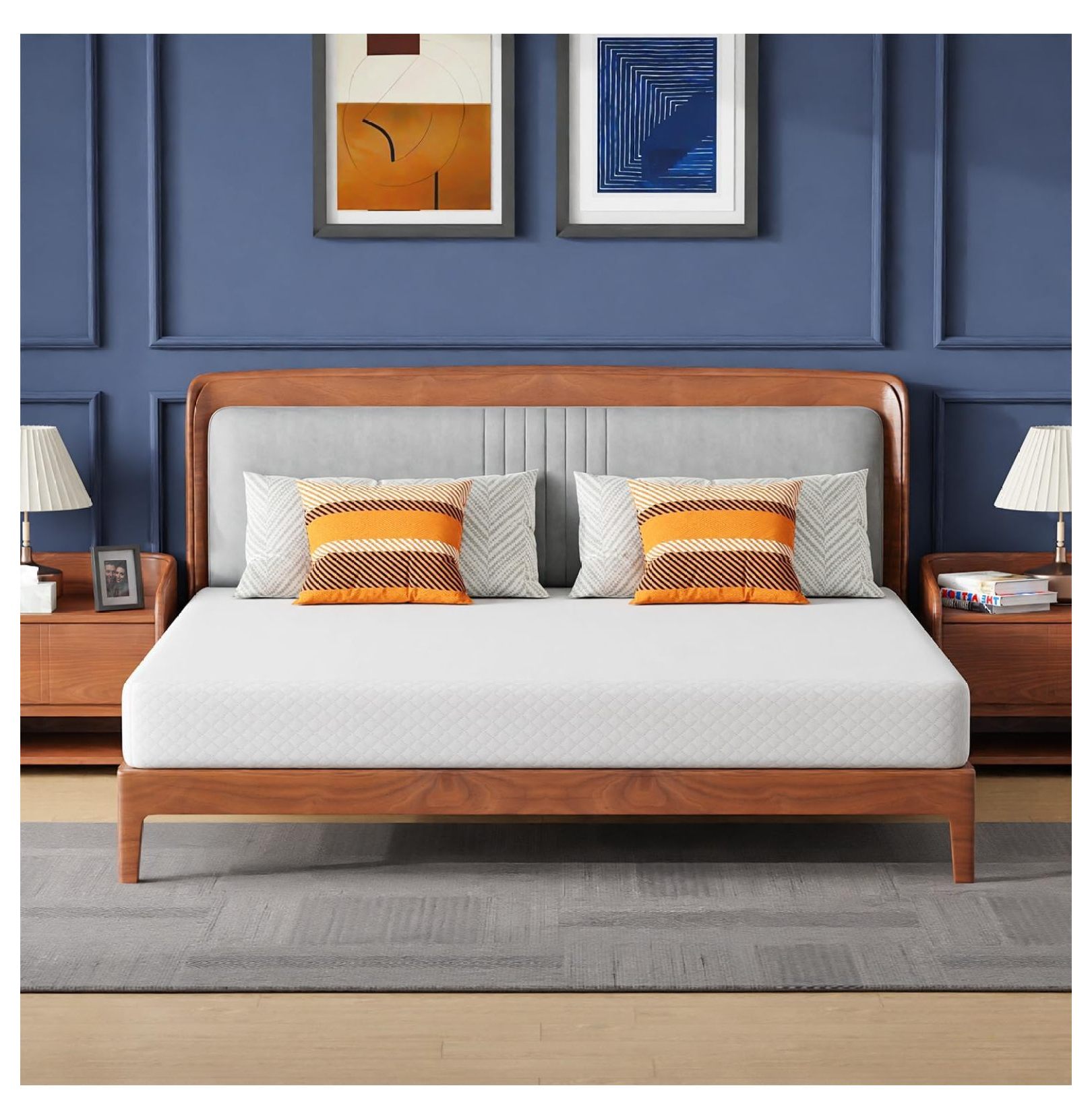 8 Inch King Gel Memory Foam Mattress Fiberglass / Certified/Bedina