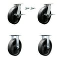 thumbnail image 1 of 8 Inch Kingpinless Glass Filled Nylon Caster Set 2 Brakes/Swivel Locks 2 Rigid, 1 of 2