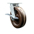 thumbnail image 1 of 8 Inch Kingpinless High Temp Phenolic Wheel Swivel Caster with Brake SCC, 1 of 2