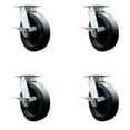thumbnail image 1 of 8 Inch Kingpinless Polyolefin Wheel Swivel Caster Set with Brake and Swivel Lock, 1 of 2