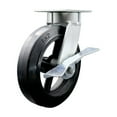 thumbnail image 1 of 8 Inch Kingpinless Rubber on Steel Wheel Swivel Caster with Brake Service Caster, 1 of 2