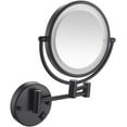 thumbnail image 1 of 8 Inch LED Lighted Wall Mounted Makeup Mirror with Magnification,Double Sided Swivel Vanity Mirror for Bathroom,360 Degree Rotation,Flexible Gooseneck,and Locking Suction (Matte Blac ( Color : Matte B, 1 of 7