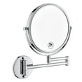 thumbnail image 1 of 8 Inch LED Wall Mount Two-Sided Magnifying Makeup Vanity Mirror ,360 Degree Rotation Waterproof Button Shaving Mirror, 1 of 8