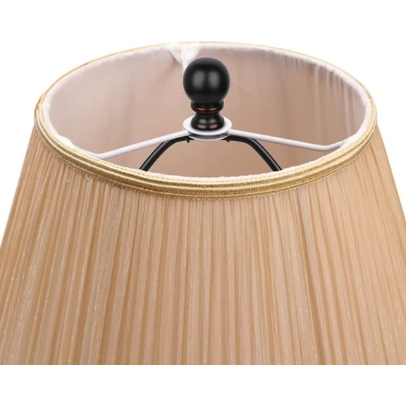 8 Inch Lamp Harp, 2 Set Black Lamp Shade Harp Holder with Finial, DIY Detachable Replacement Lampshade Adapter Harp Bracket Hardware for Table & Floor Lamps Accessories Parts Repair - Metal