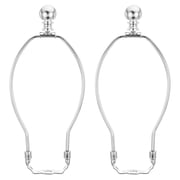 8 Inch Lamp Harp Kit with Finial Lamp Shade Holder Chrome,2 Set