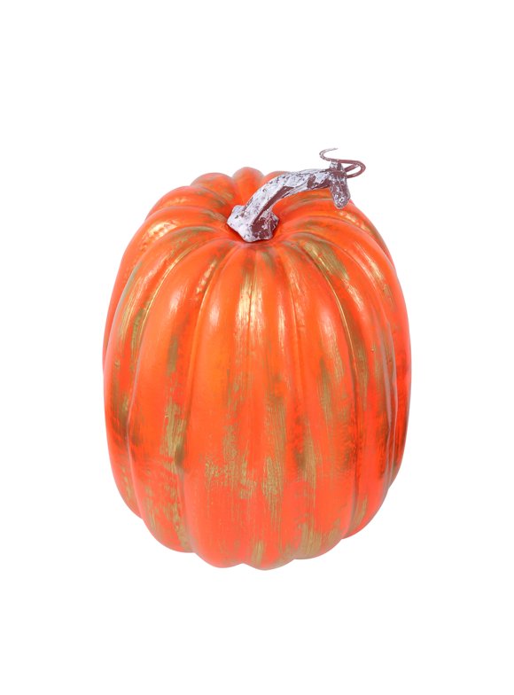 8 Inch Large Artificial Pumpkins Halloween Decor DIY White Foam Pumpkins Decorative Orange Fake Pumpkins for Autumn Harvest