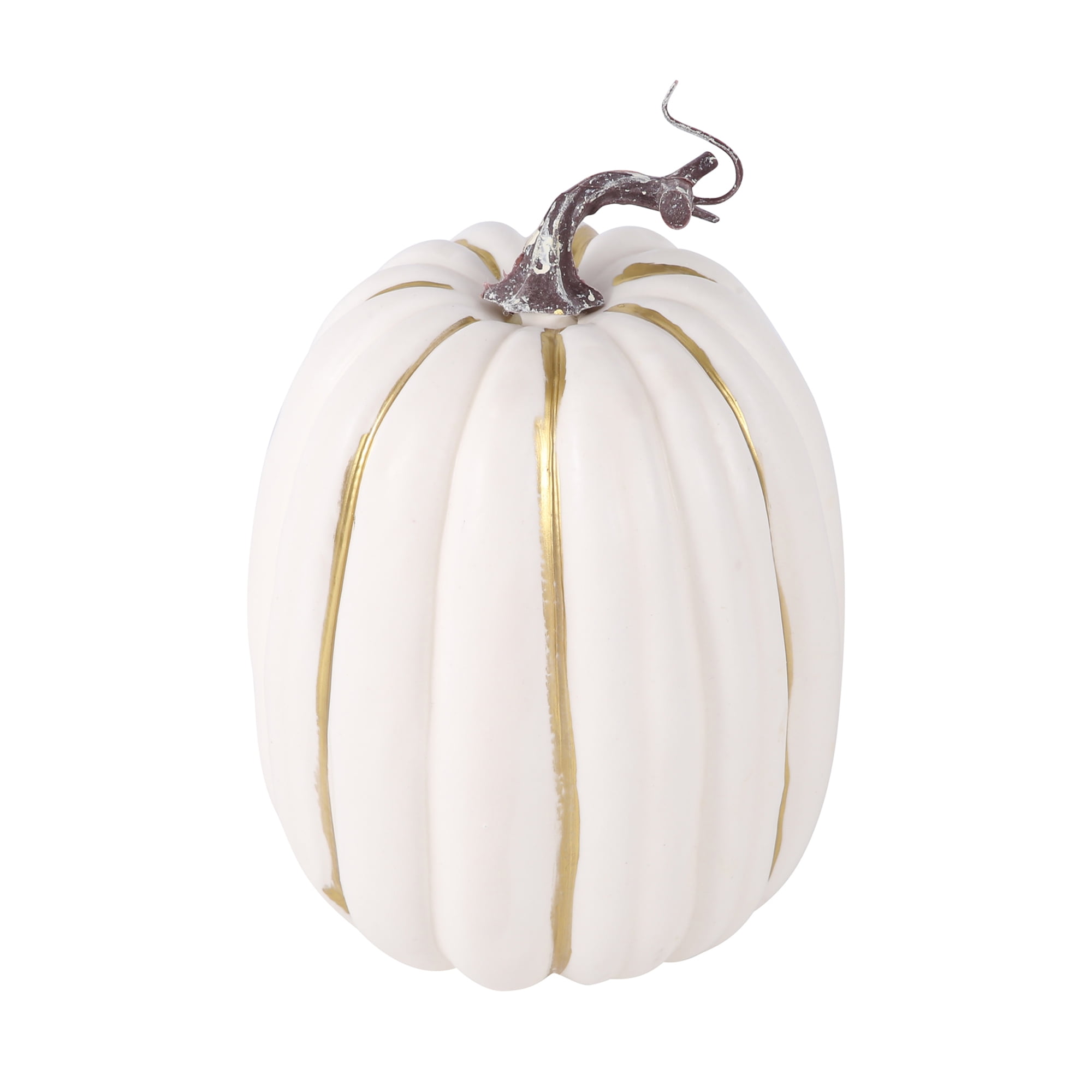 8 Inch Large Artificial Pumpkins Halloween Decor DIY White Foam