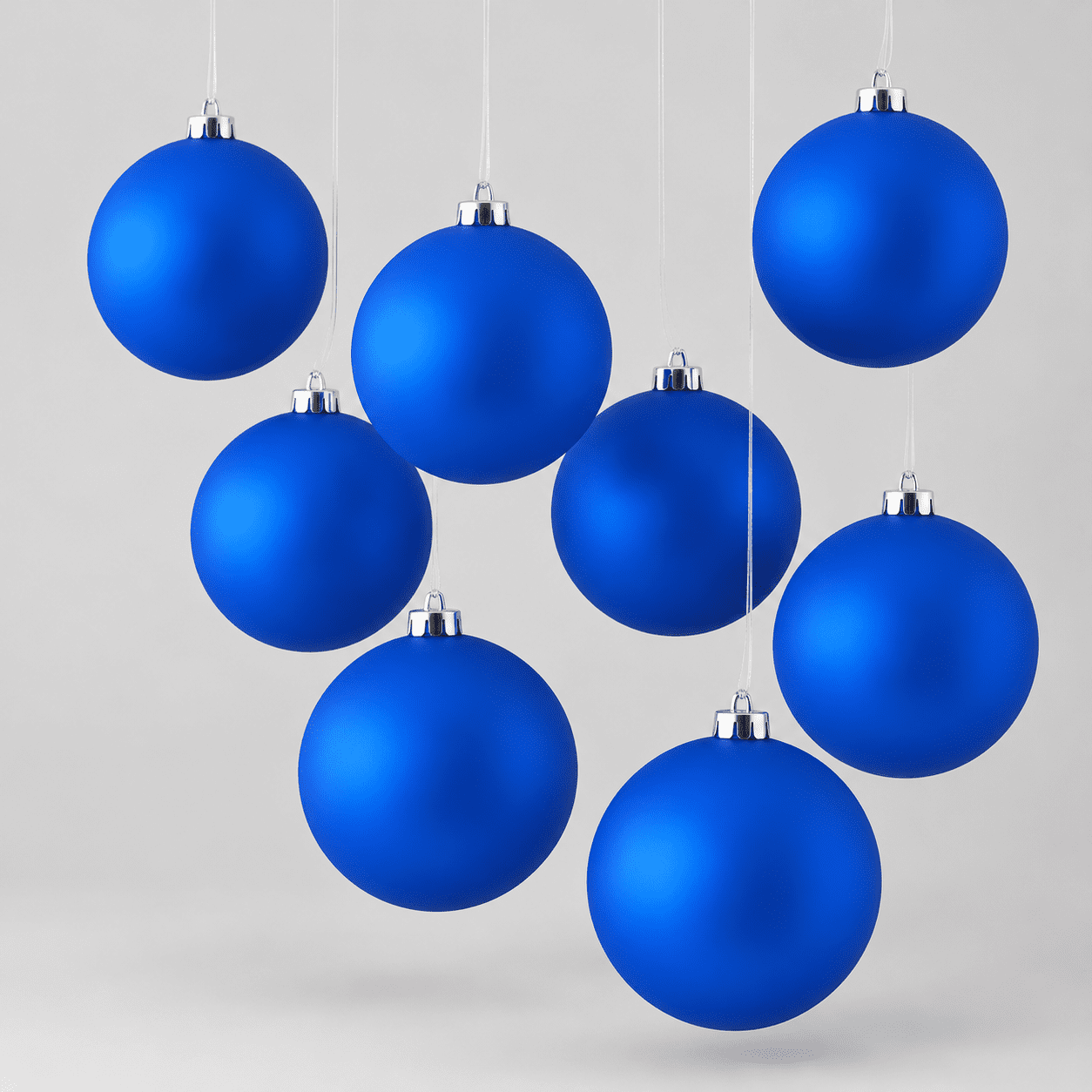 8 Inch Large Blue Mattemas Ball Ornaments For Tree - Walmart.com