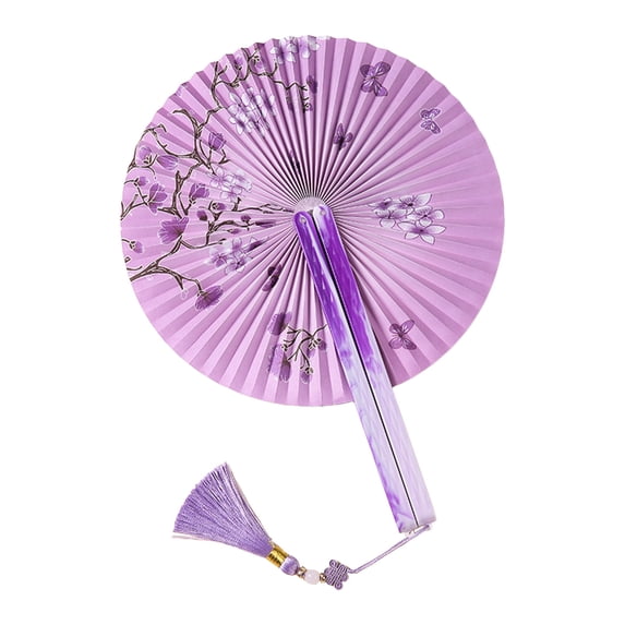 8 Inch Large Folding Hand Fans Bulk Clapping Popping Rave Fans for Kids Women Men for Dancing Boots on The Ground Festival Party Decoration(A)