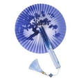 thumbnail image 1 of 8 Inch Large Folding Hand Fans Bulk Clapping Popping Rave Fans for Kids Women Men for Dancing Boots on The Ground Festival Party Decoration(E), 1 of 5