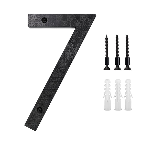 8 Inch Large Modern Metal House Number for Outside Address Sign, Weather Resistant Rust Proof Easy Install with Nails