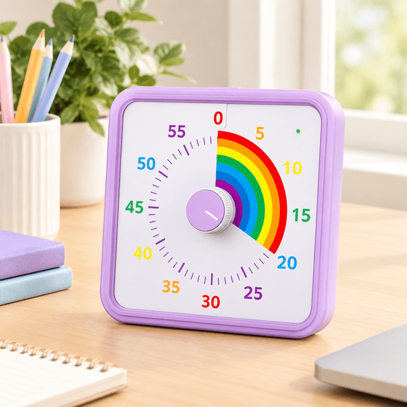 8-Inch Large Visual Timer 60-Minute Classroom Timer Magnetic