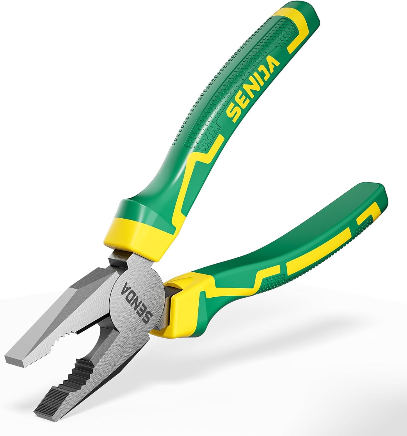 8 Inch Linesman Pliers, High Leverage Combination Pliers with Wire Cutter & Crimper, Ideal for Fencing, Construction, Automotive & Industrial Use