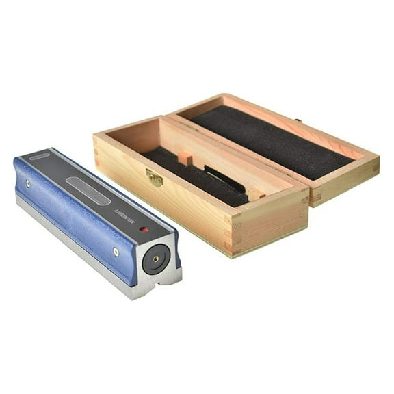 8 Inch Machinist Level, Master Precision Spirit Level - Carbon Steel with Wooden Case for Tool Alignment, Machine Tools, and Accurate Leveling