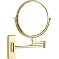 8 Inch Makeup Mirrors, Double Sided Brass Magnifying, Extendable