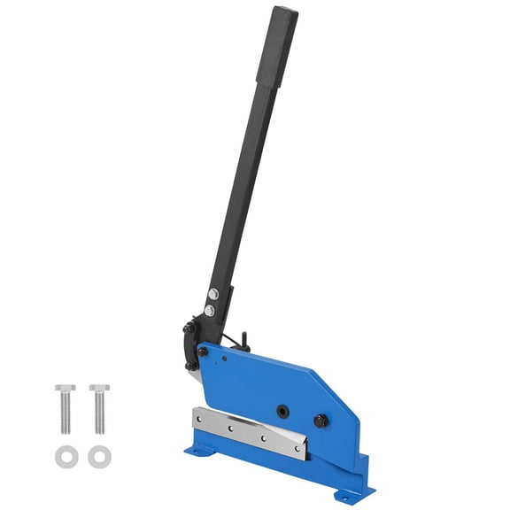 8 Inch Manual Hand Plate Shear HS-8 Benchtop Metal Sheet Cutter Q235 Steel Heavy Duty Roll Press Machine for Builders DIY Crafts