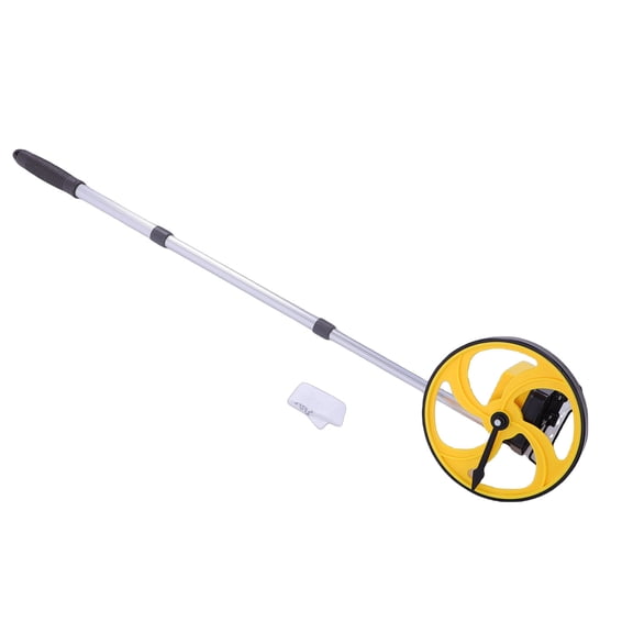 8 Inch Measuring Wheel Rolling Distance Measurement Tool for Construction 0-9999.9M Range Telescopic Pole One Key Reset Mechanical Surveyor Foot Metric Unit Dual-Scale Handle Counter