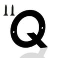 thumbnail image 1 of 8 Inch Metal House Numbers Letters, Black House Address Letters, Outdoor Mailbox Numbers, Modern Metal Address Number Letter for Homes, Apartments, Farms, Outside (Q), 1 of 6