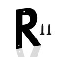 thumbnail image 1 of 8 Inch Metal House Numbers Letters, Black House Address Letters, Outdoor Mailbox Numbers, Modern Metal Address Number Letter for Homes, Apartments, Farms, Outside (R), 1 of 6