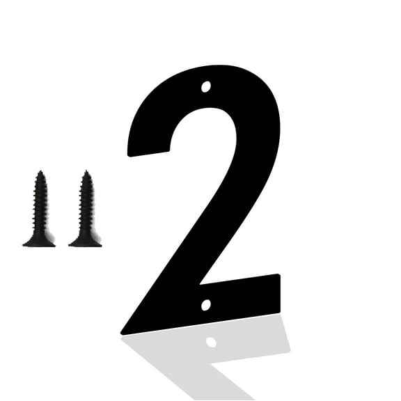 8 Inch Metal House Numbers Letters, Black House Address Letters, Outdoor Mailbox Numbers, Modern Metal Address Number Letter for Homes, Apartments, Farms, Outside (2)