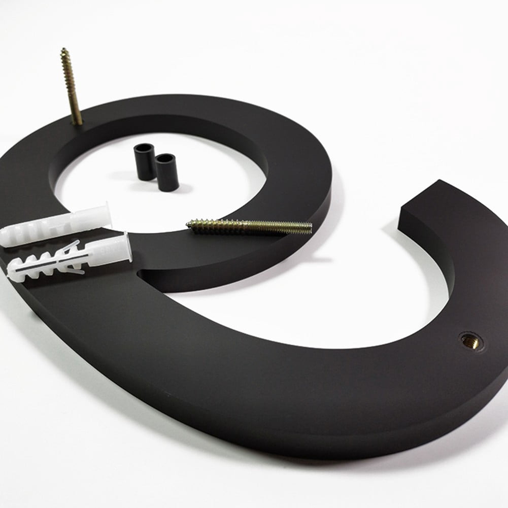 8 Inch Modern Floating House Numbers Large Black Shadow Home Address ...