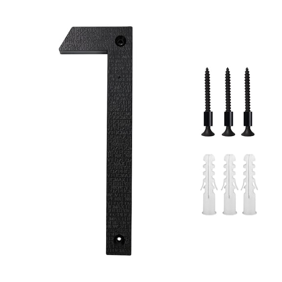 8 Inch Modern Metal House Number - Black Plastic Address Number For Outside Signs - Weather Resistant Door Number For Home, Mailbox, Garage