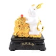 thumbnail image 1 of 8 Inch Money Bag White Rabbit Statue, 1 of 2