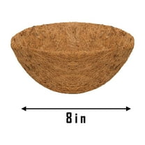 8 Inch Natural Coconut Fiber Hanging Basket Liner For Flower Pot Planters Garden Decor Replacement Insert Half Round Shape Eco Friendly Material A